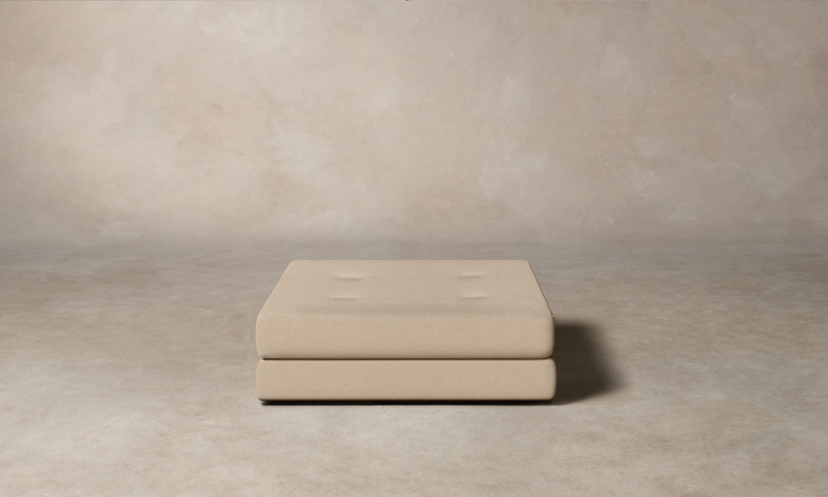 The Forma Ottoman - Performance Linen Weave Prairie