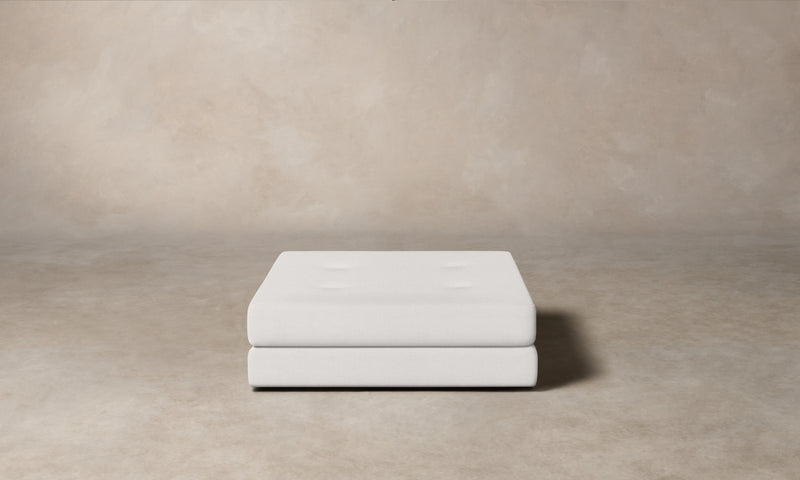 The Forma Ottoman - Performance Linen Weave Pure White