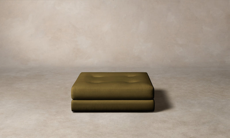The Forma Ottoman - Performance Velvet Olive