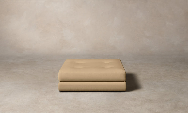The Forma Ottoman - Performance Velvet Taupe