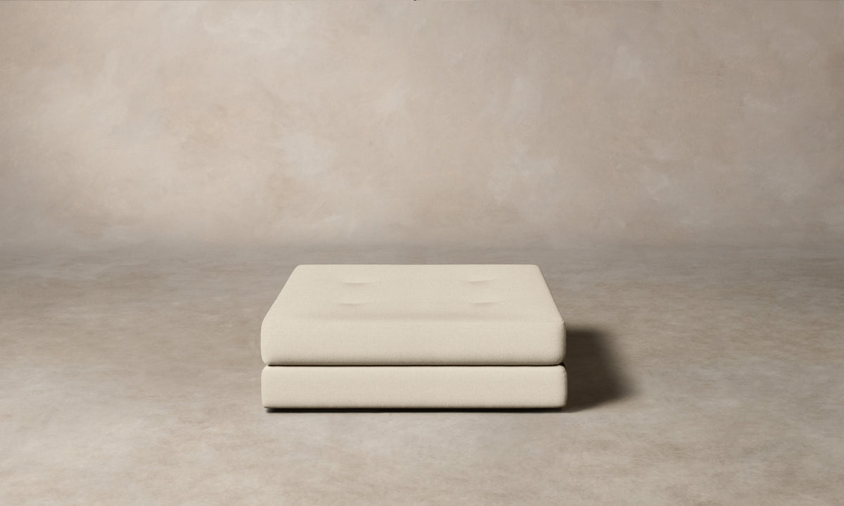 The Forma Ottoman - Performance Woven Chenille Desert