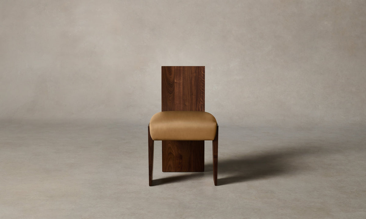 The Garrett Dining Chair - Costa Leather Nutmeg