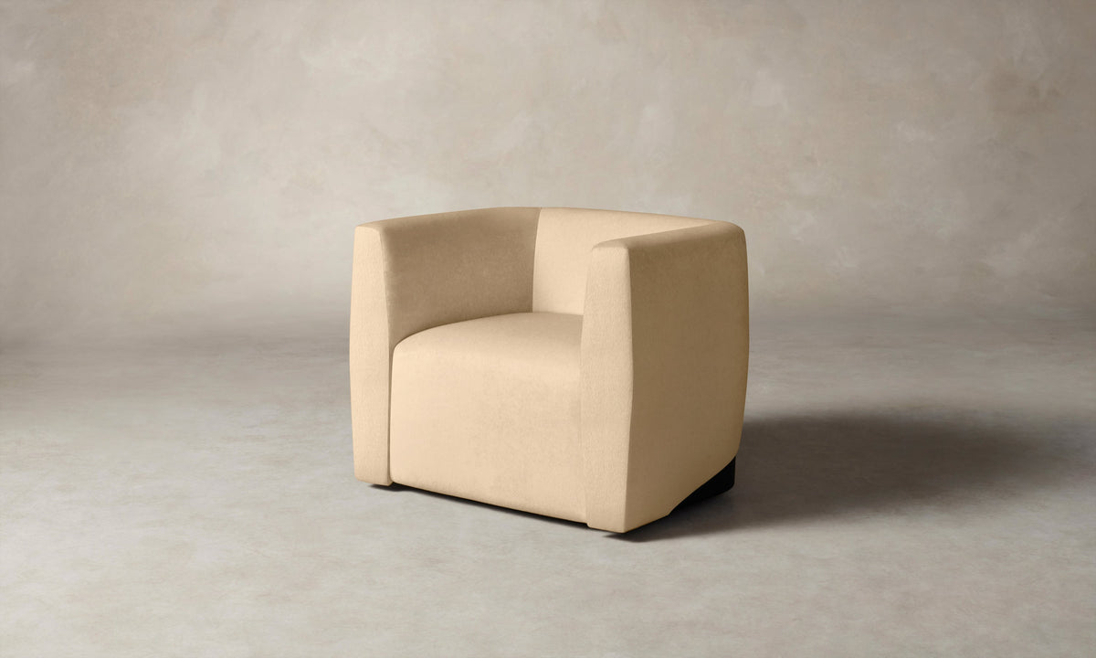 The Henri Swivel Chair - Deep Pile Mohair Doe
