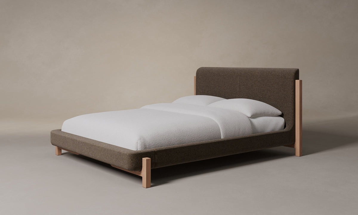 The Irene Bed - Italian Brushed Wool Cocoa