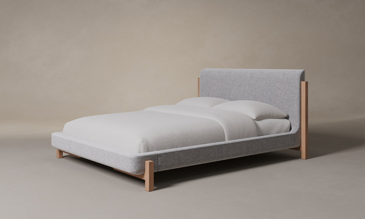 The Irene Bed - Italian Brushed Wool Moon