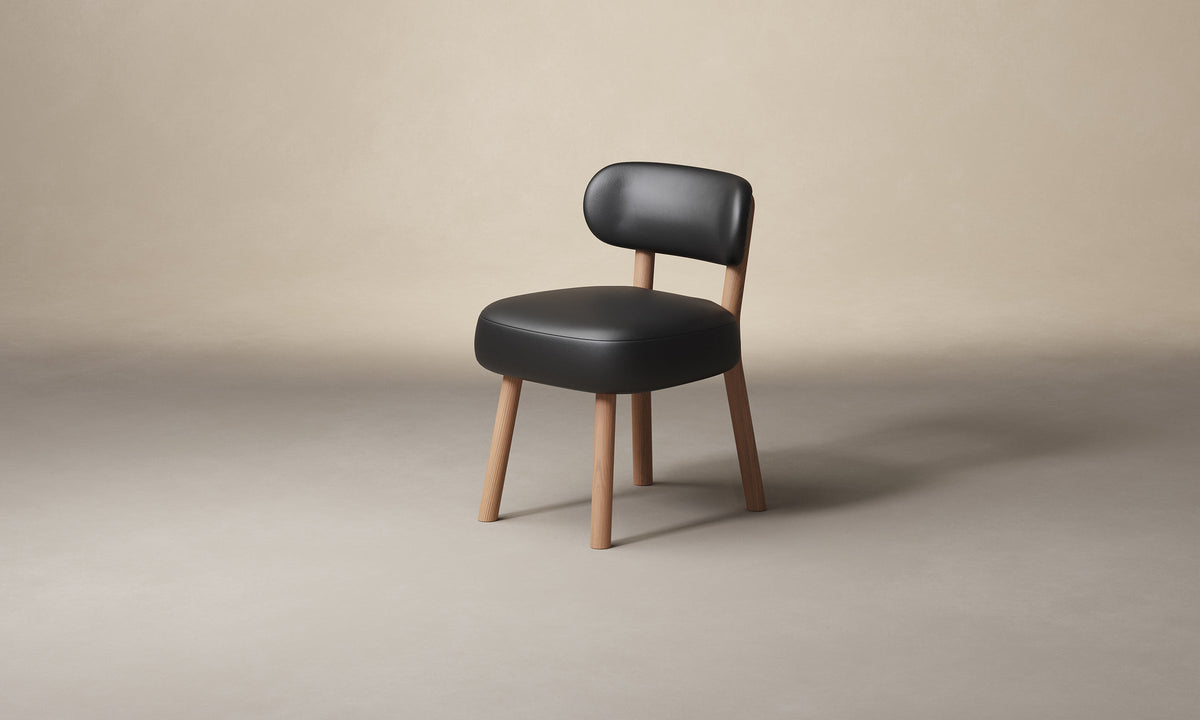 The Jane Dining Chair - Costa Leather Jet