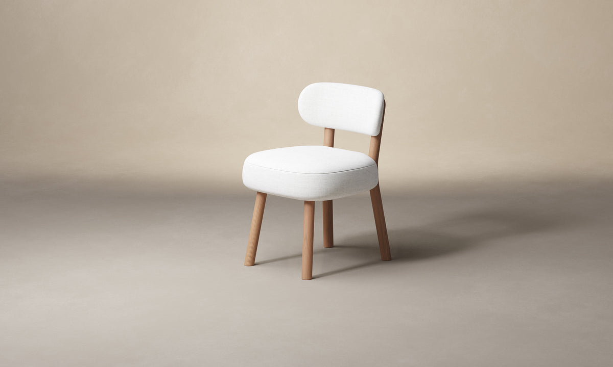 The Jane Dining Chair - Heritage Belgian Linen Egret