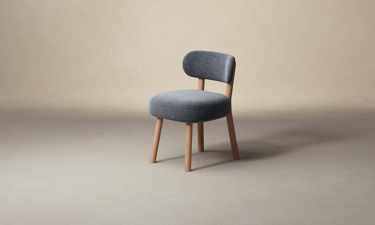 The Jane Dining Chair - Heritage Belgian Linen Lake