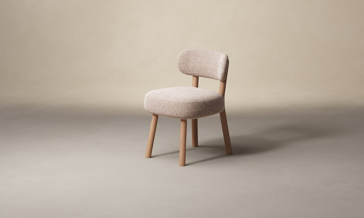 The Jane Dining Chair - Heritage Belgian Linen Petal
