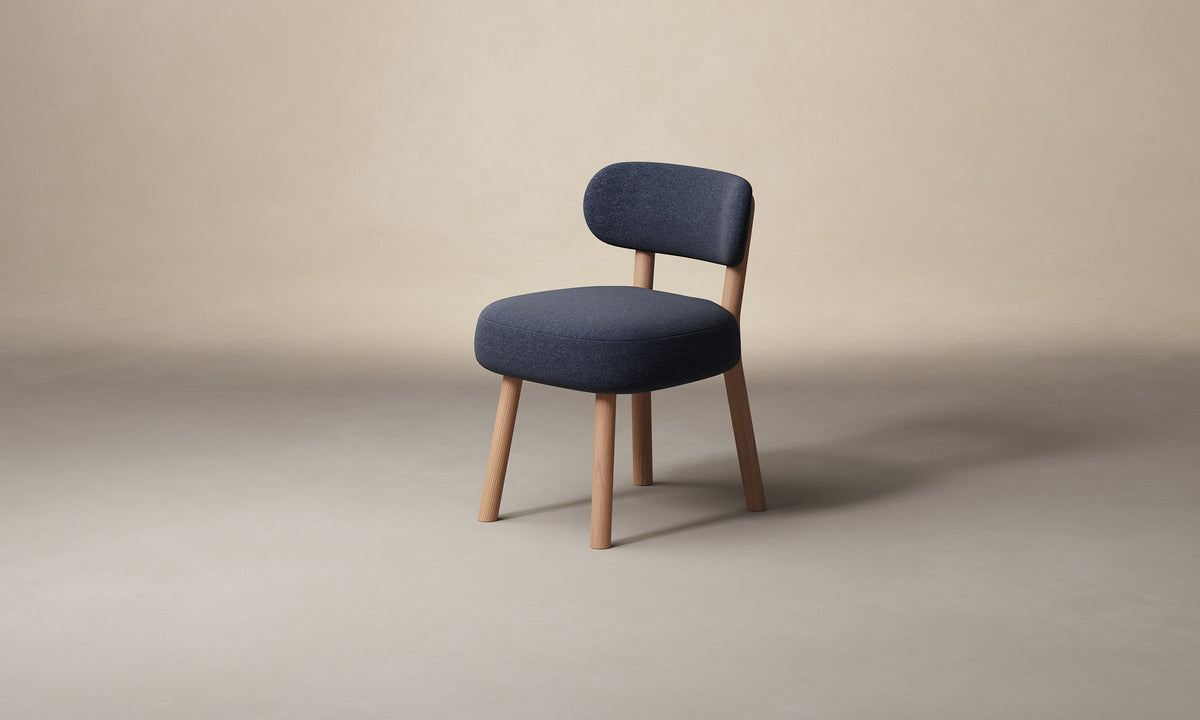 The Jane Dining Chair - Italian Brushed Wool Harbor