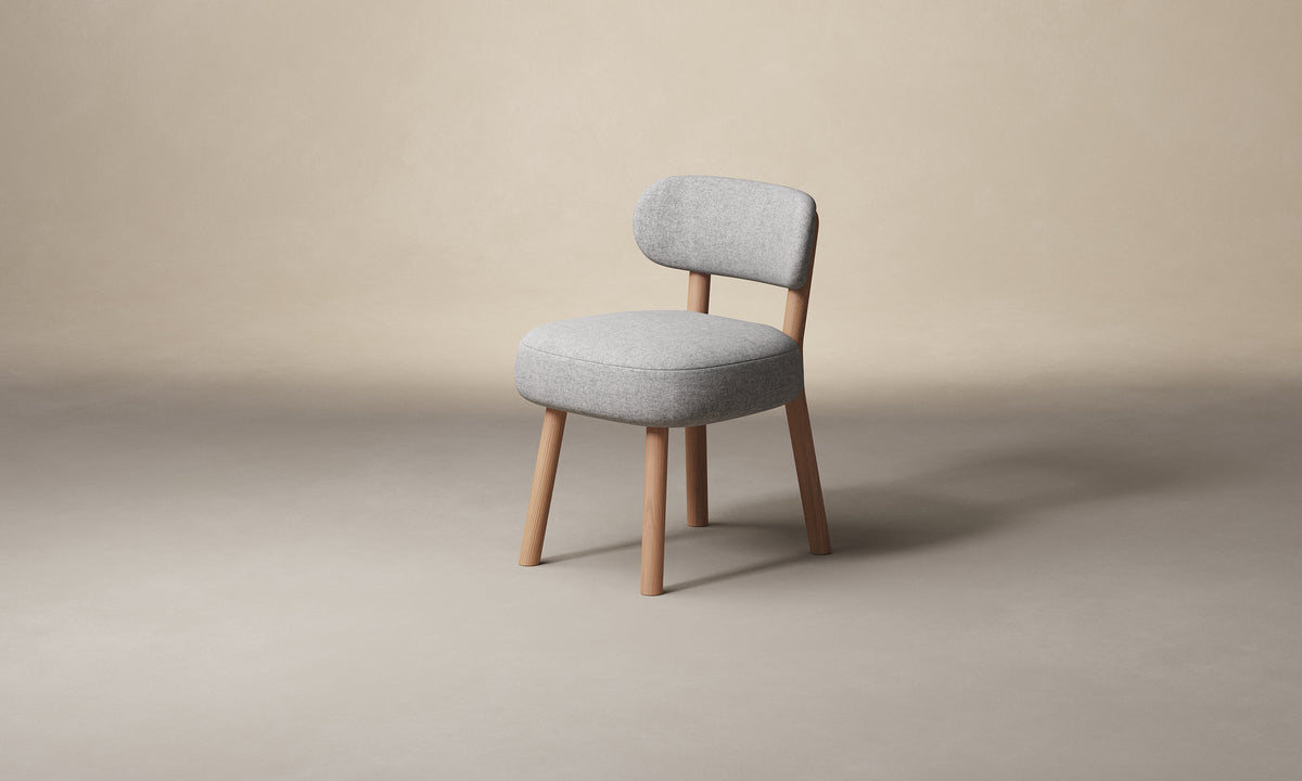 The Jane Dining Chair - Italian Brushed Wool Moon