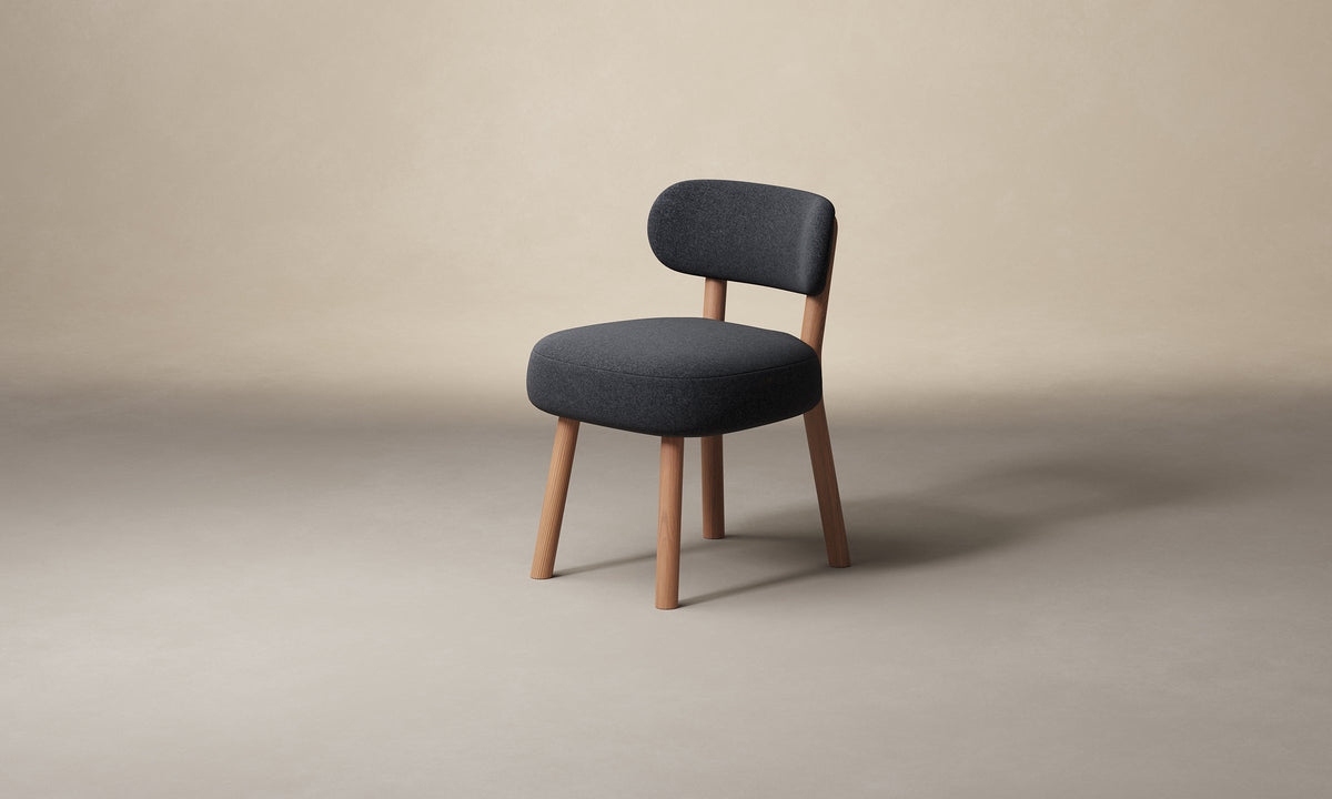 The Jane Dining Chair - Italian Brushed Wool Pepper