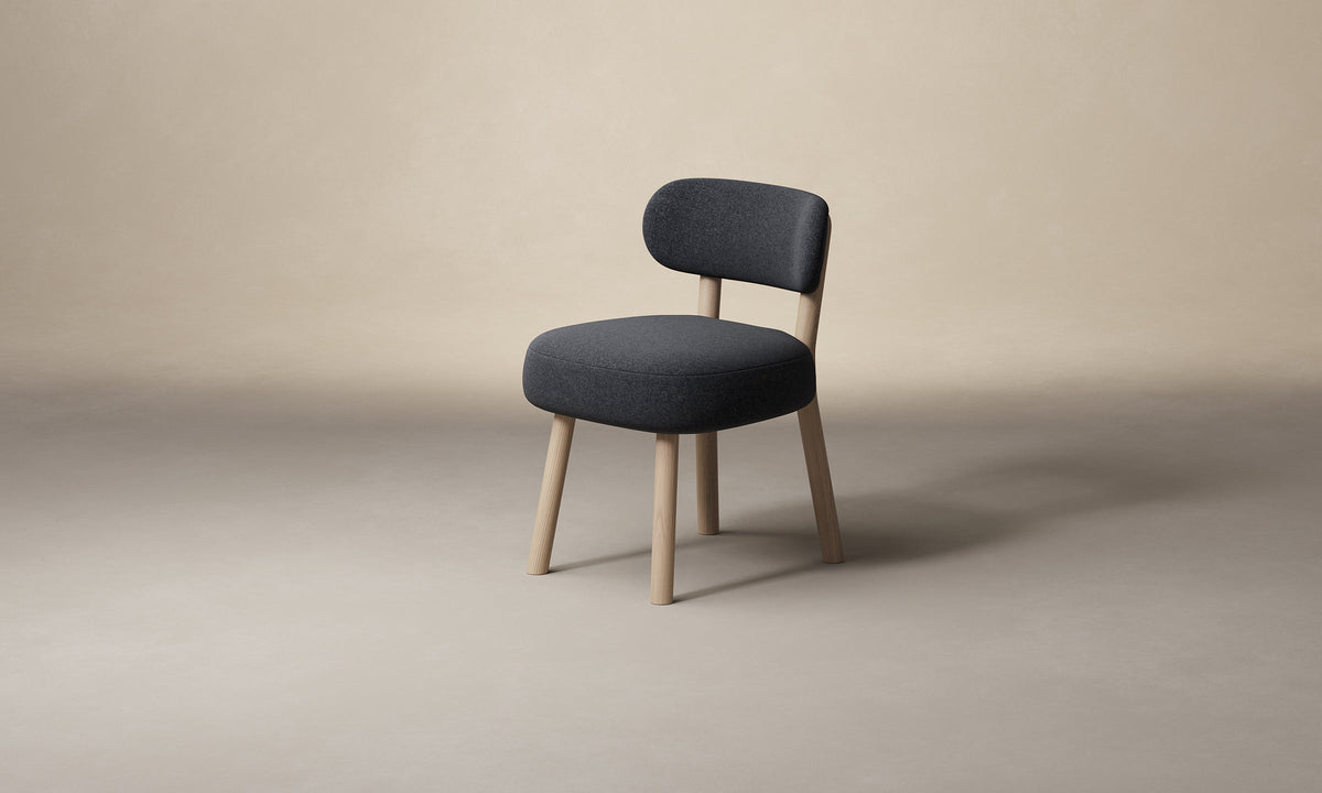 The Jane Dining Chair - Italian Brushed Wool Pepper