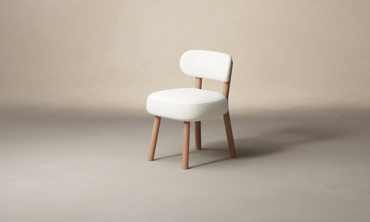 The Jane Dining Chair - Italian Brushed Wool Vanilla
