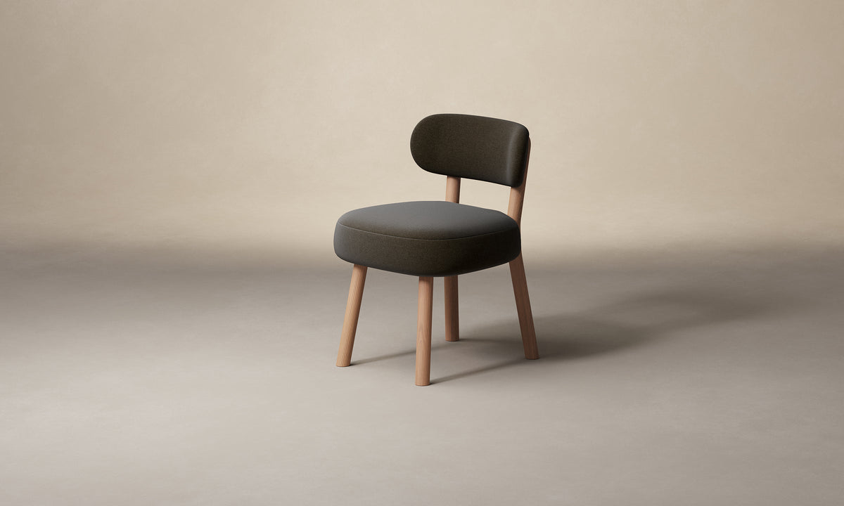The Jane Dining Chair - Marled Alpaca Velvet Marsh