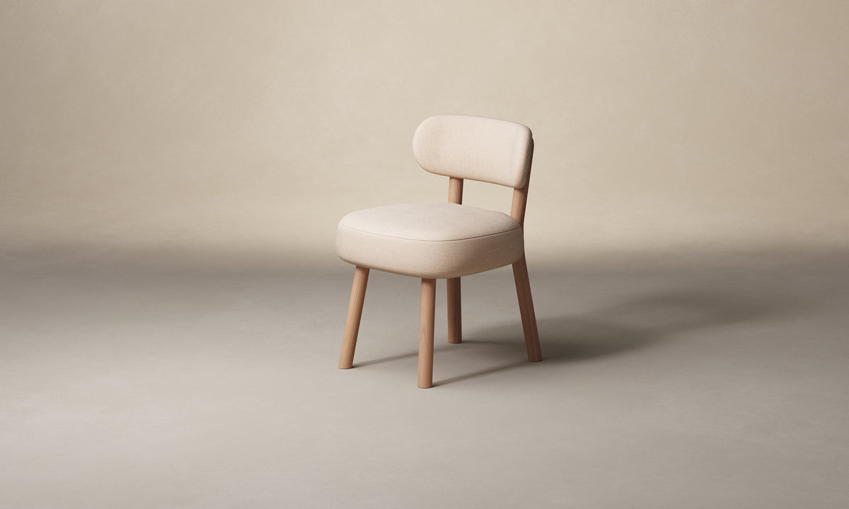 The Jane Dining Chair - Marled Alpaca Velvet Rosette