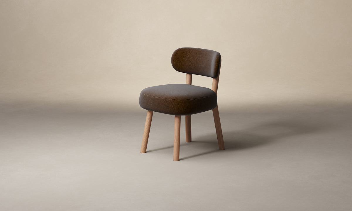 The Jane Dining Chair - Mohair Chocolate