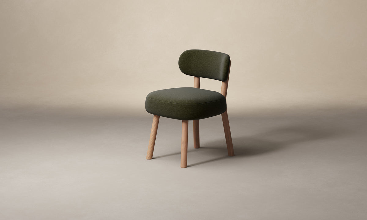 The Jane Dining Chair - Mohair Moss