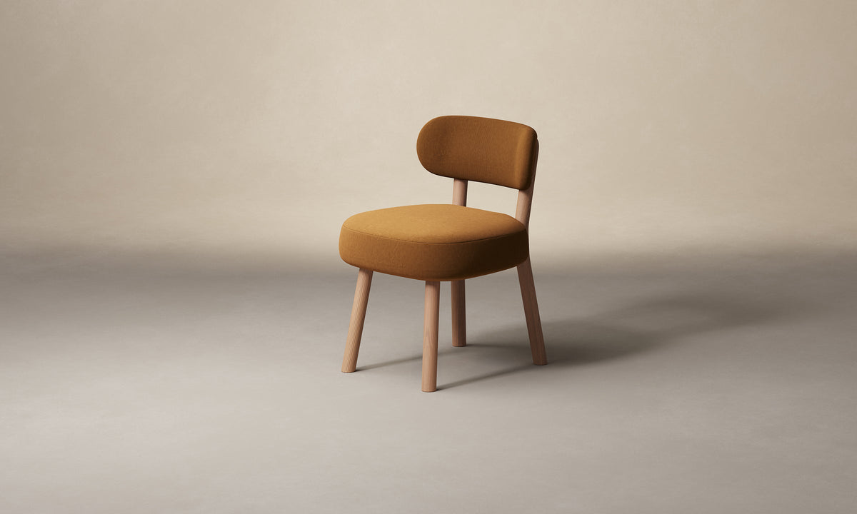 The Jane Dining Chair - Nubuck Leather Saddle