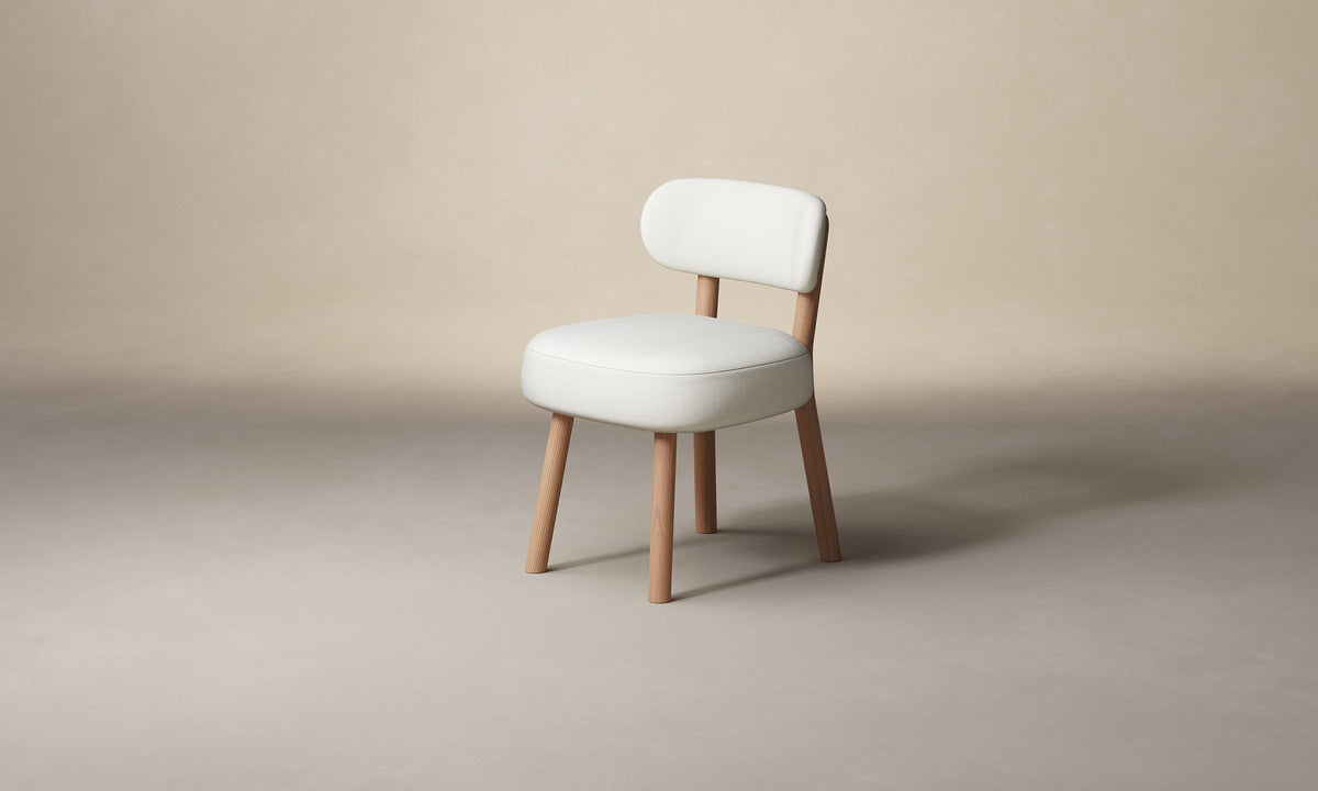 The Jane Dining Chair - Performance Linen Weave Pure White