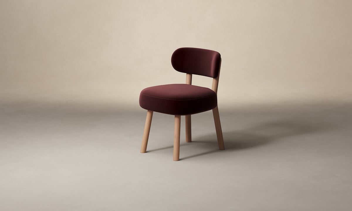 The Jane Dining Chair - Performance Velvet Cabernet