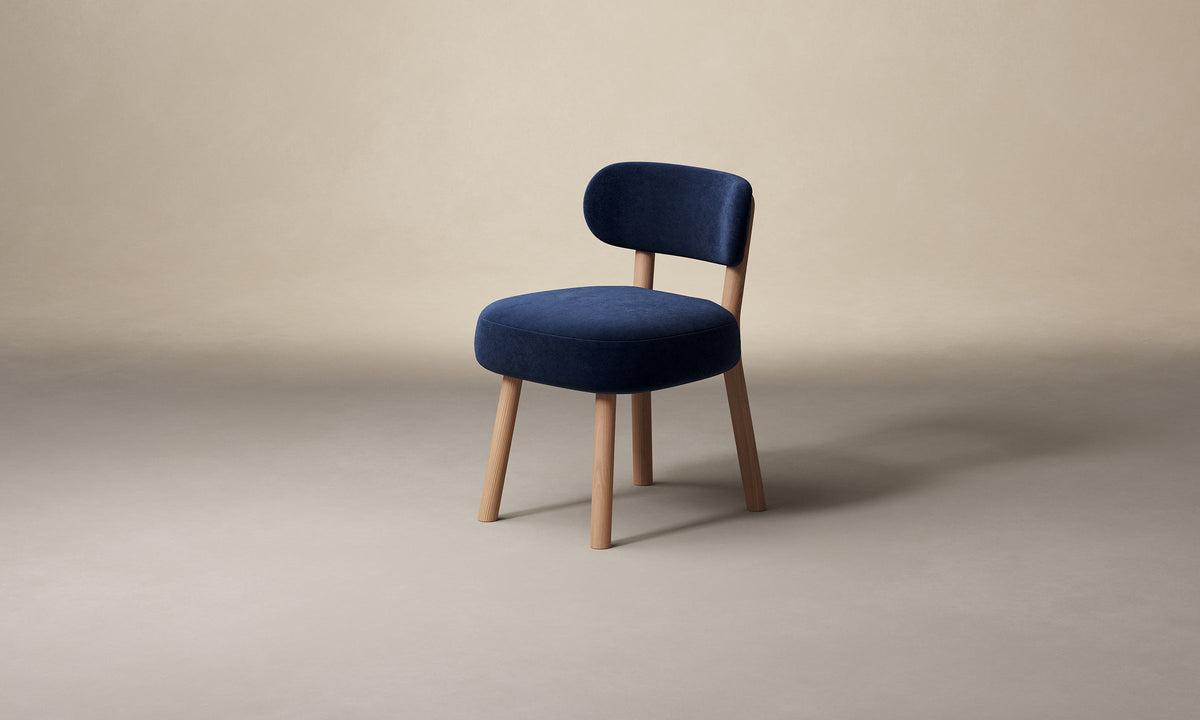 The Jane Dining Chair - Performance Velvet Midnight