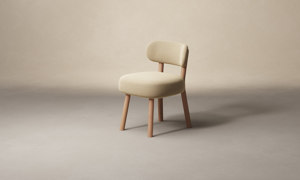 The Jane Dining Chair - Performance Velvet Taupe