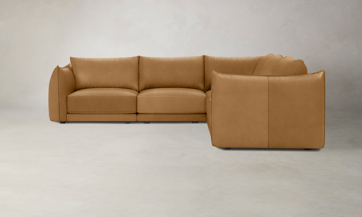 The Jones Modular Sectional - Costa Leather Nutmeg