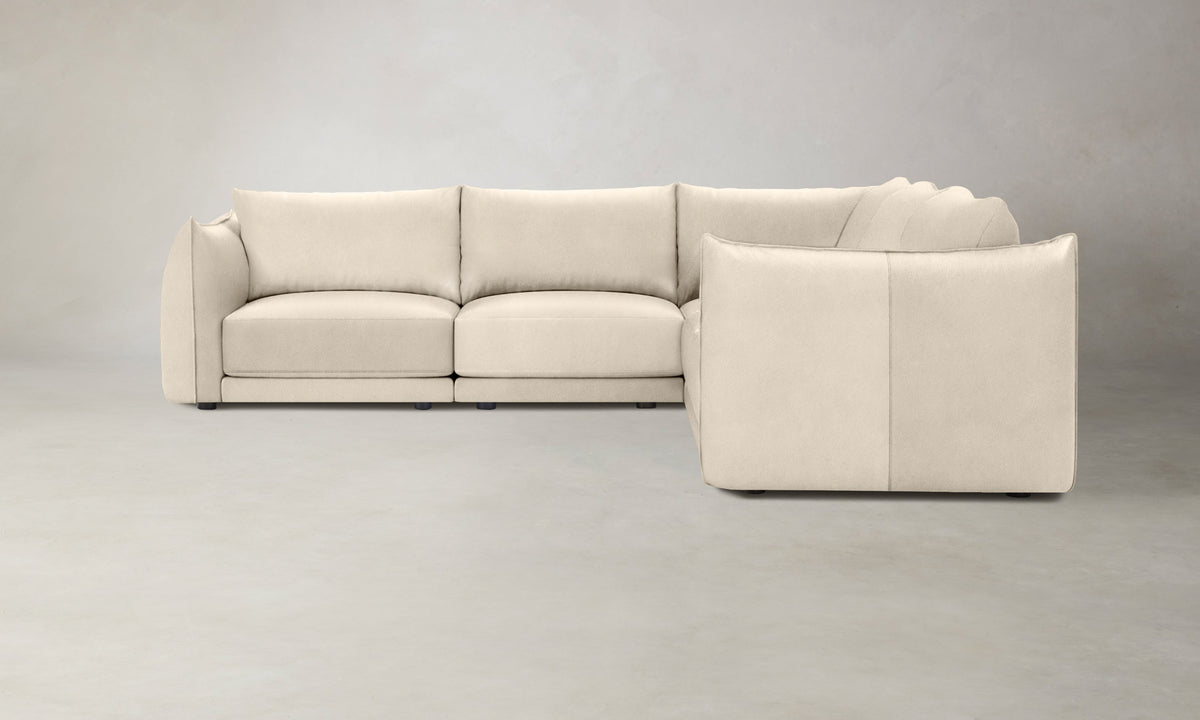 The Jones Modular Sectional - Costa Leather Sesame