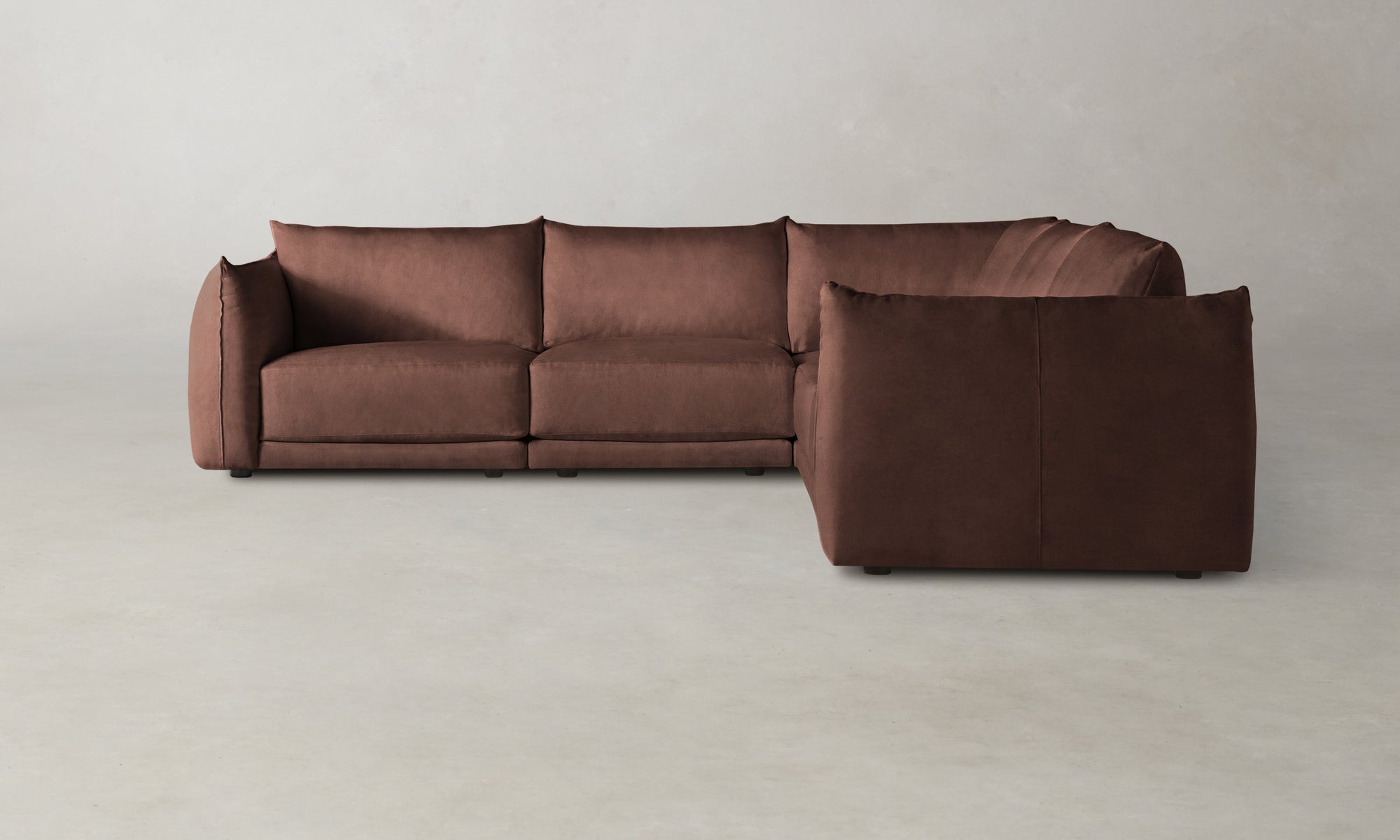 The Jones Modular Sectional - Marled Alpaca Velvet Molasses