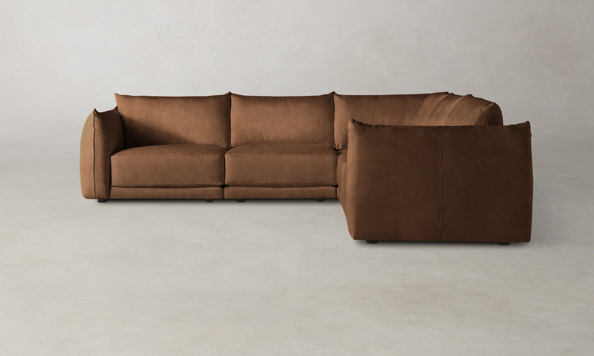 The Jones Modular Sectional - Marled Alpaca Velvet Whiskey