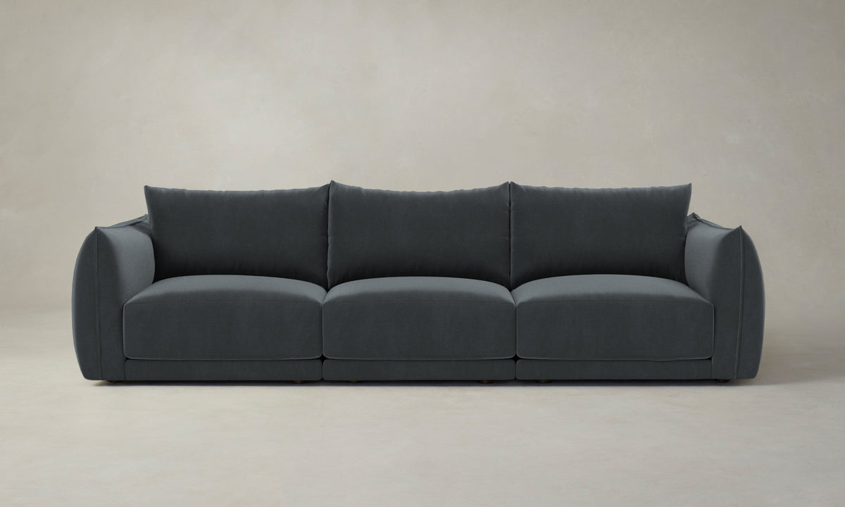 The Jones Modular Sofa - Marled Alpaca Velvet Basalt