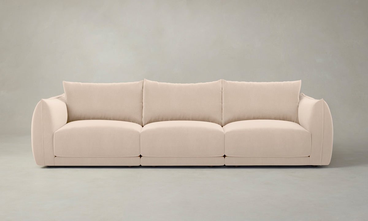 The Jones Modular Sofa - Marled Alpaca Velvet Rosette