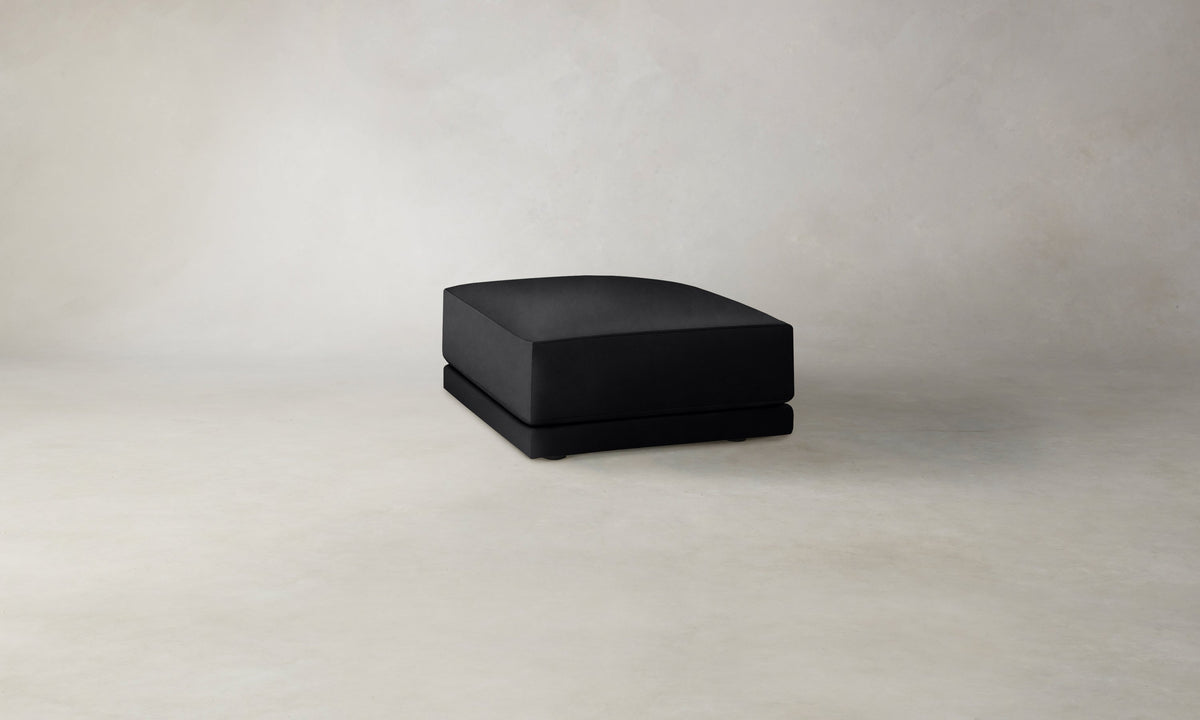 The Jones Ottoman - Costa Leather Jet