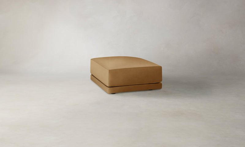 The Jones Ottoman - Costa Leather Nutmeg