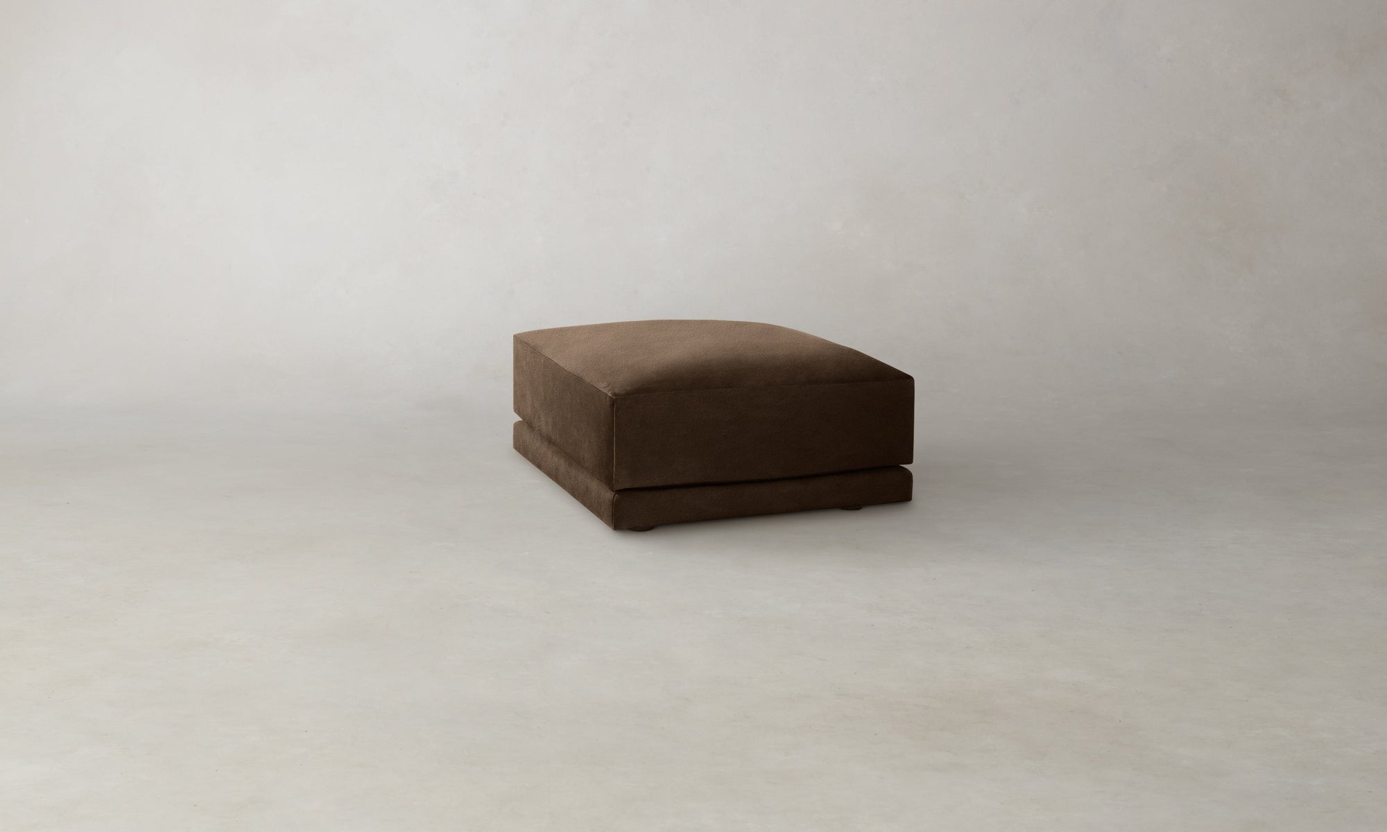 The Jones Ottoman - Performance Velvet Bark