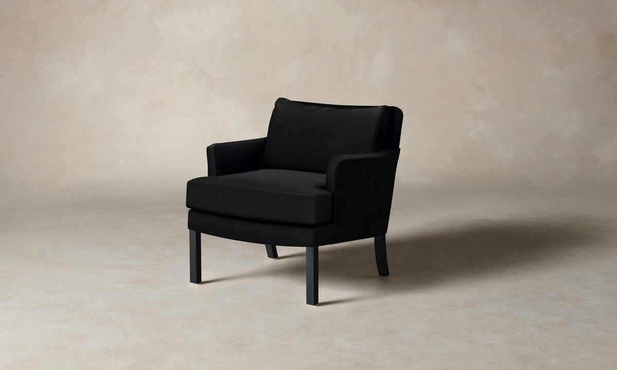 The Kaye Chair - Costa Leather Jet
