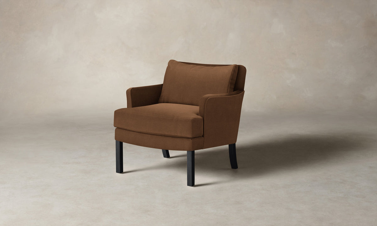 The Kaye Chair - Marled Alpaca Velvet Whiskey