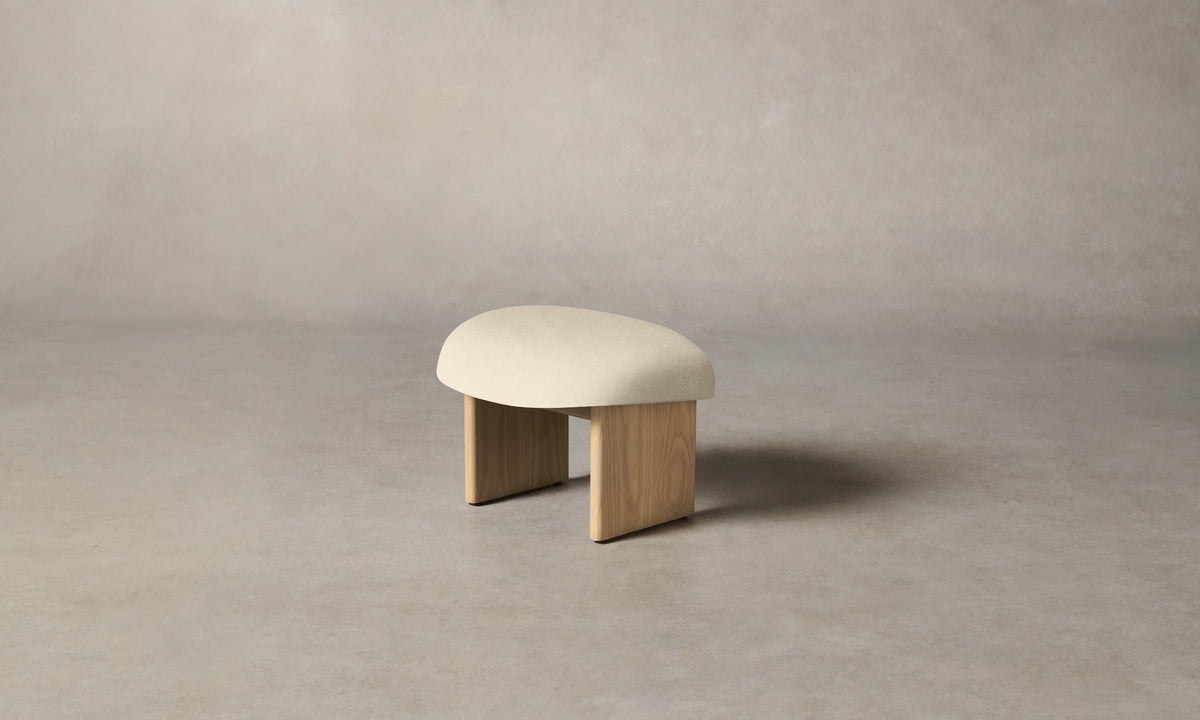 The Kenmare Ottoman - Costa Leather Sesame