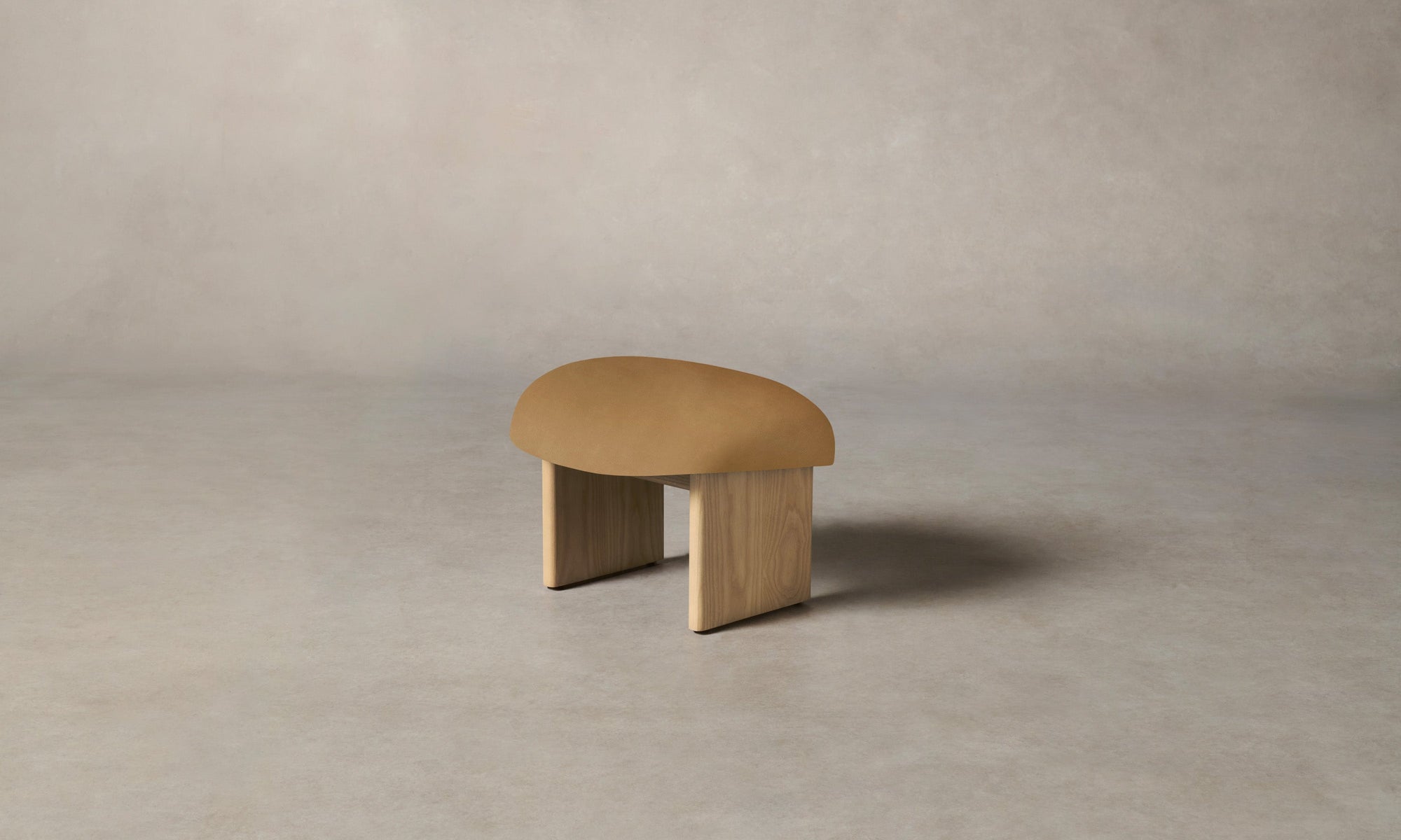 The Kenmare Ottoman - Nubuck Leather Rye