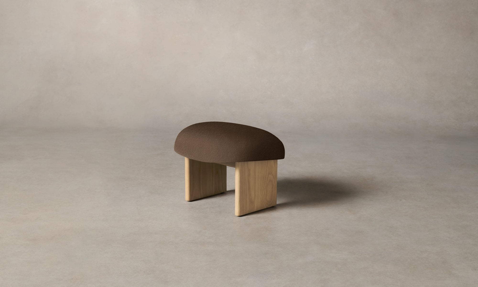 The Kenmare Ottoman - Performance Velvet Bark