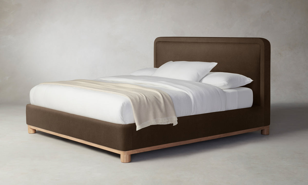 The Kent Bed - Performance Velvet Bark