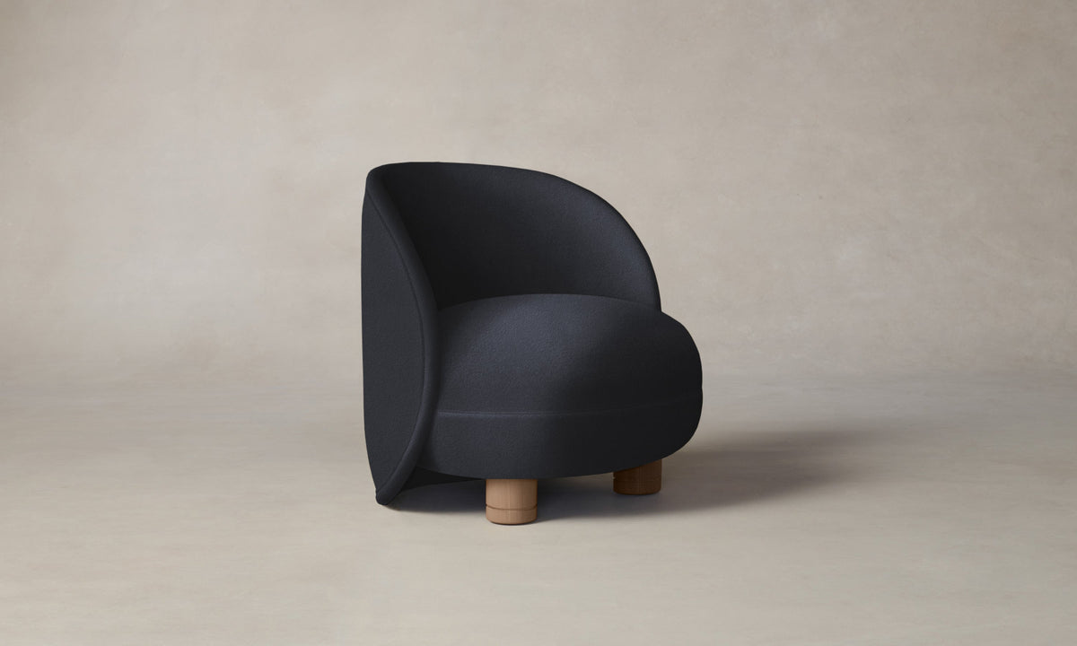 The Laight Chair - Marled Alpaca Velvet Nightfall
