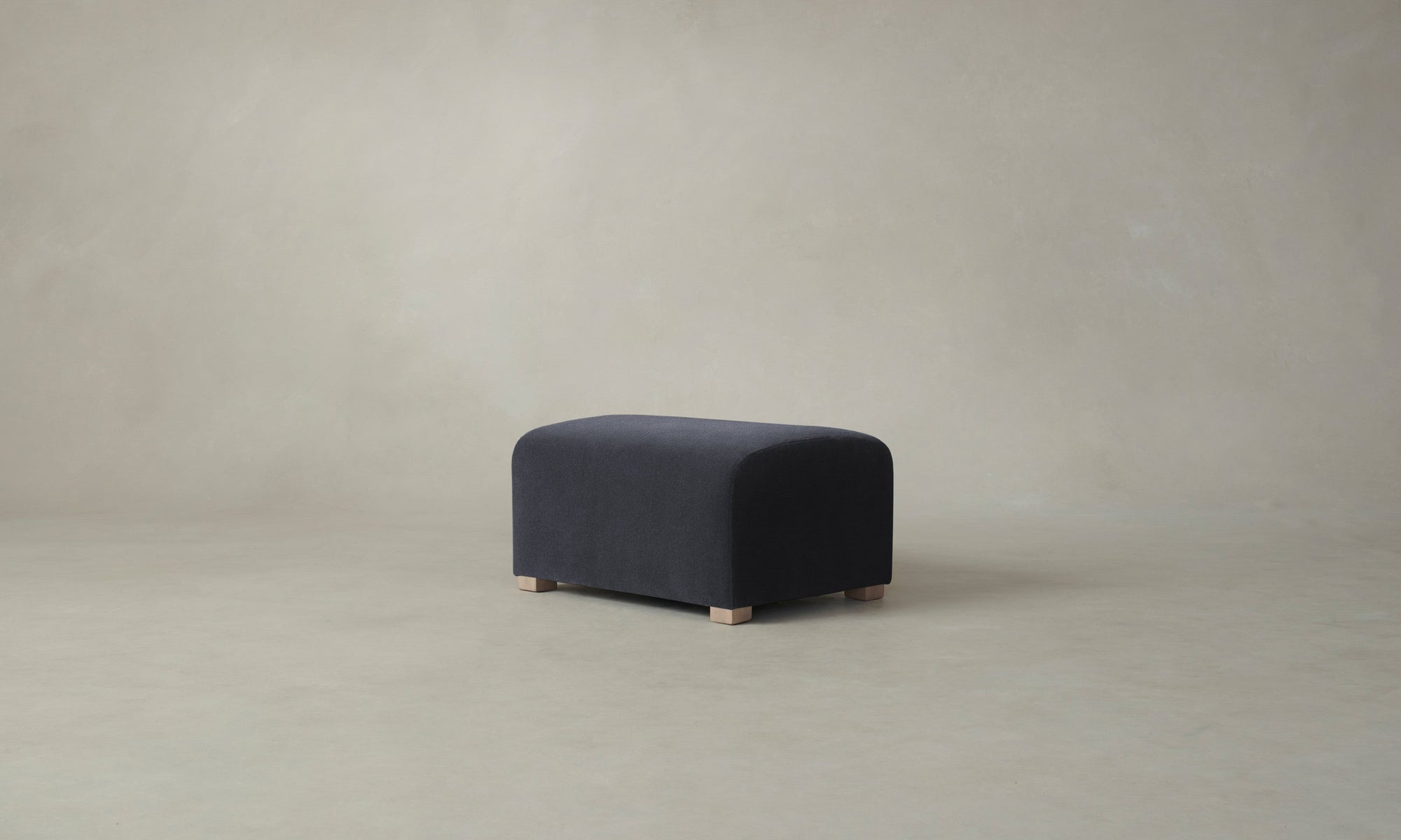 The Lenox Ottoman - Marled Alpaca Velvet Nightfall
