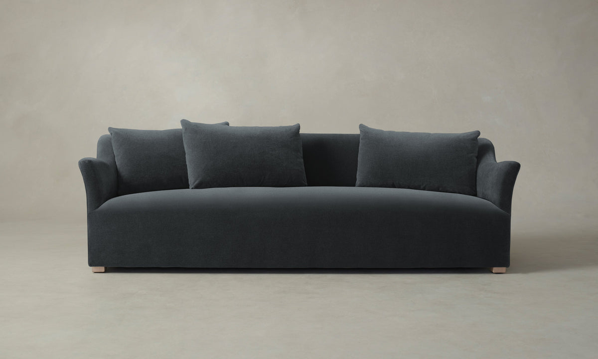The Lenox Sofa - Marled Alpaca Velvet Basalt