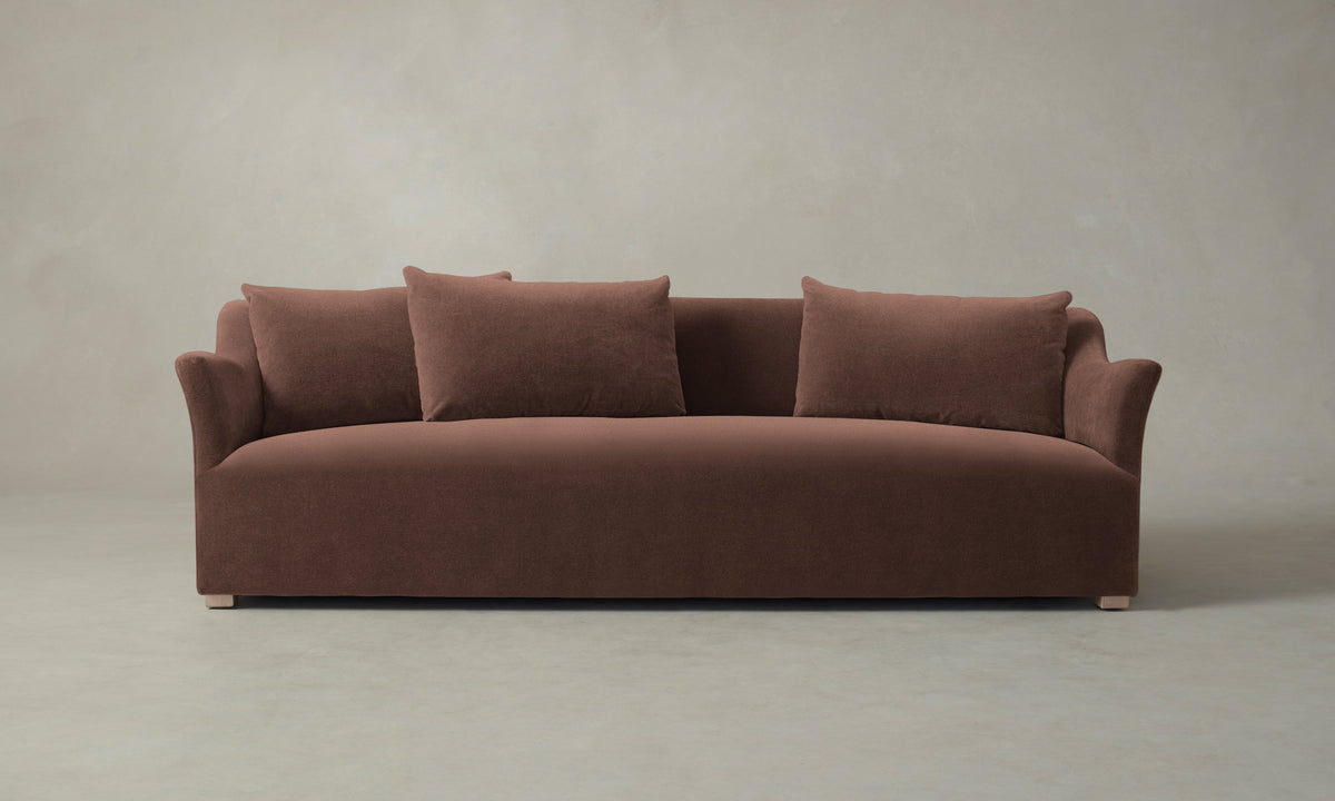 The Lenox Sofa - Marled Alpaca Velvet Molasses