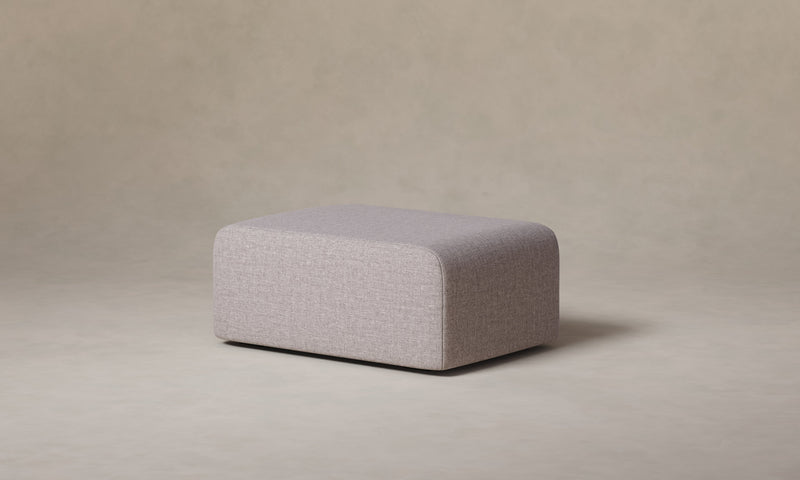 The Marcello Ottoman - Heritage Belgian Linen Agate