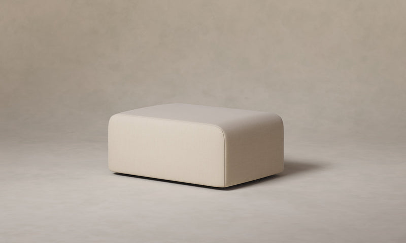 The Marcello Ottoman - Heritage Belgian Linen Alder