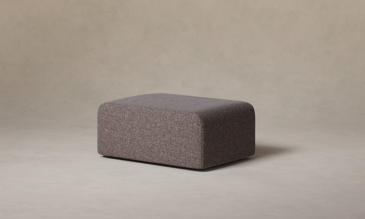 The Marcello Ottoman - Heritage Belgian Linen Carob
