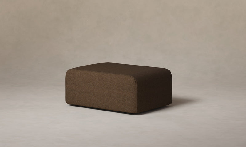 The Marcello Ottoman - Italian Brushed Wool Cocoa